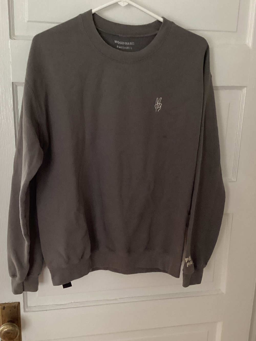 Woodward Peace Sign Crewneck Sweatshirt - Charcoal